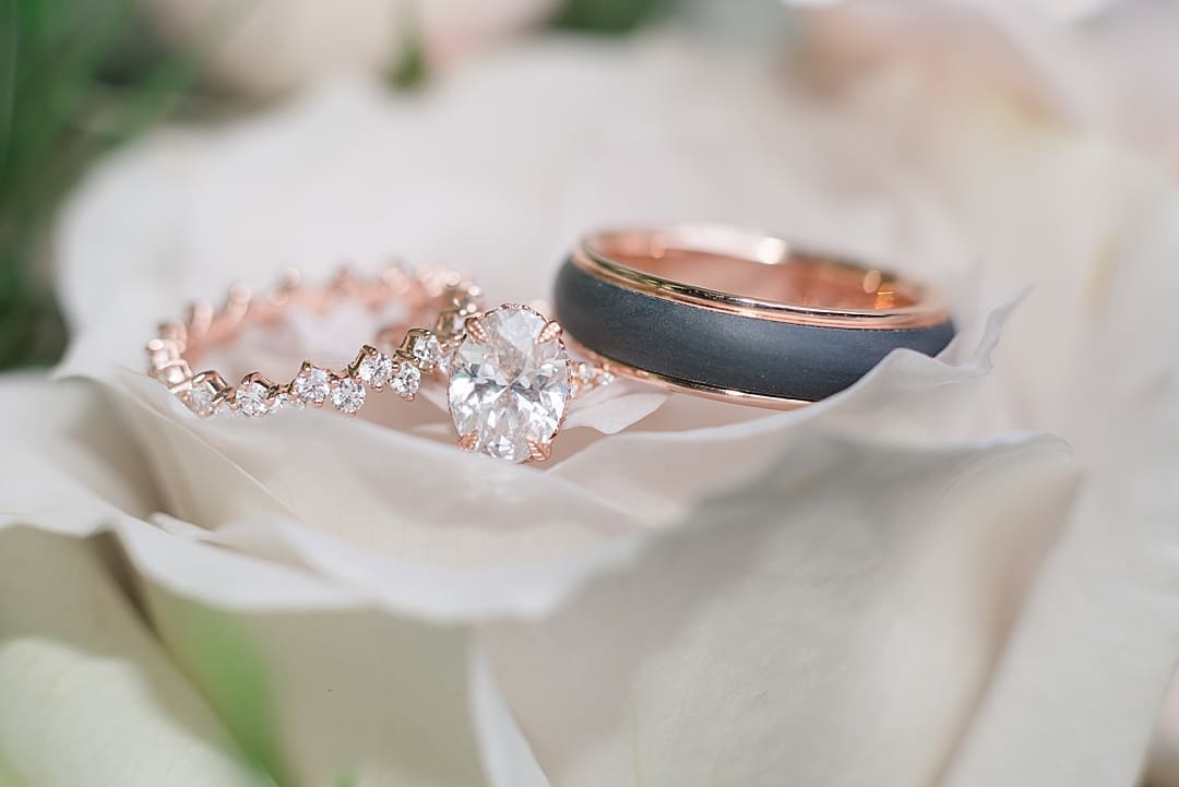 Whiteface_Lodge_Lake_Placid_Wedding_ER_Photos_0032 Wedding rings in pink rose on wedding day