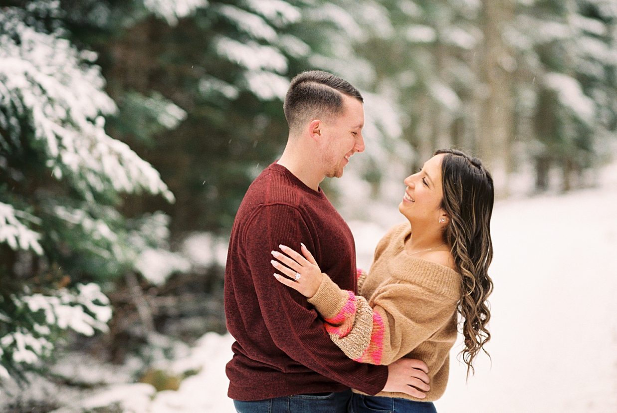 Lake_Placid_Winter_Engagement_Session_Photos_0157 snowy and cozy engagement session in the adirondacks of lake placid