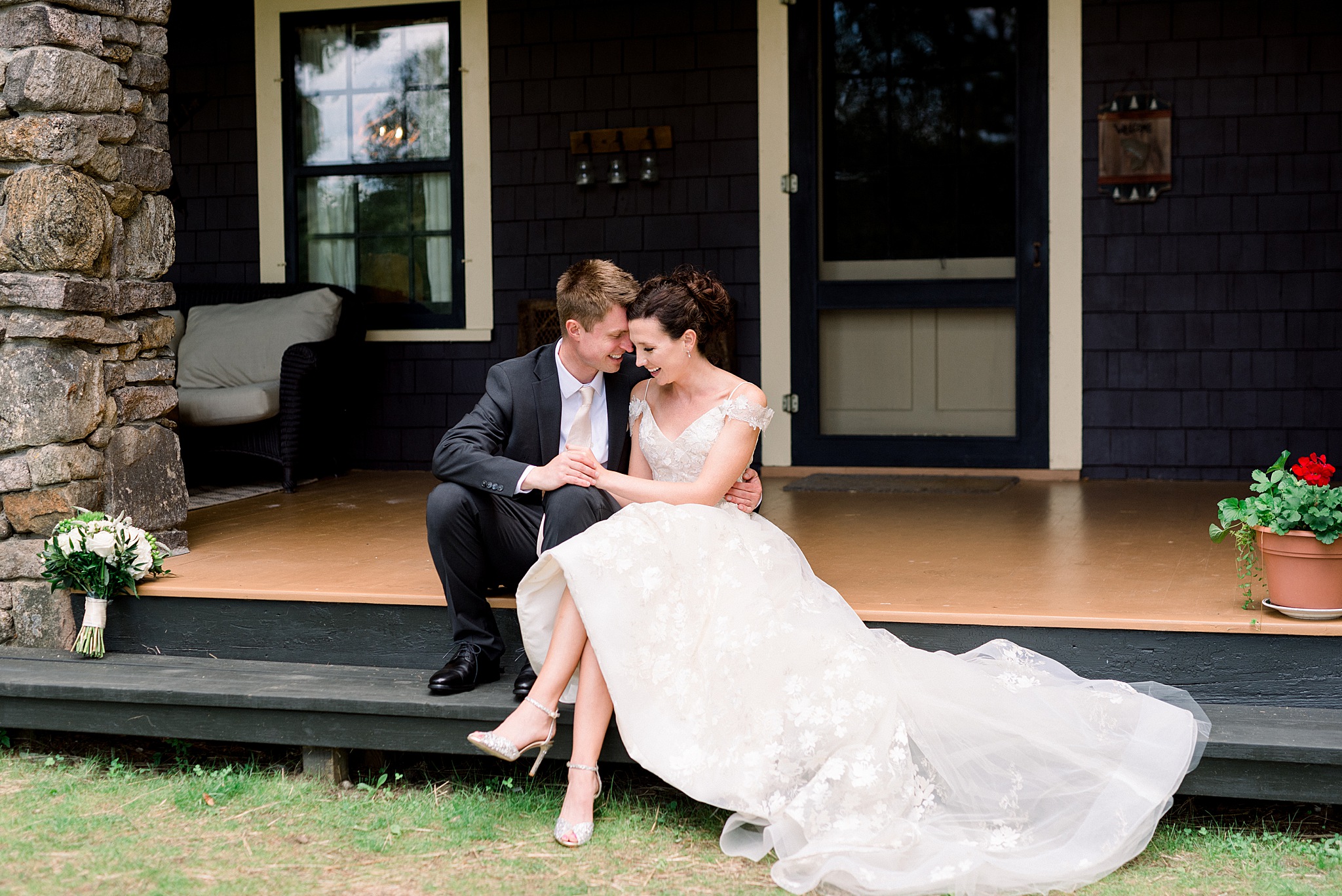 beautiful adirondack great camp wedding on the shores of Long Lake with timeless style
